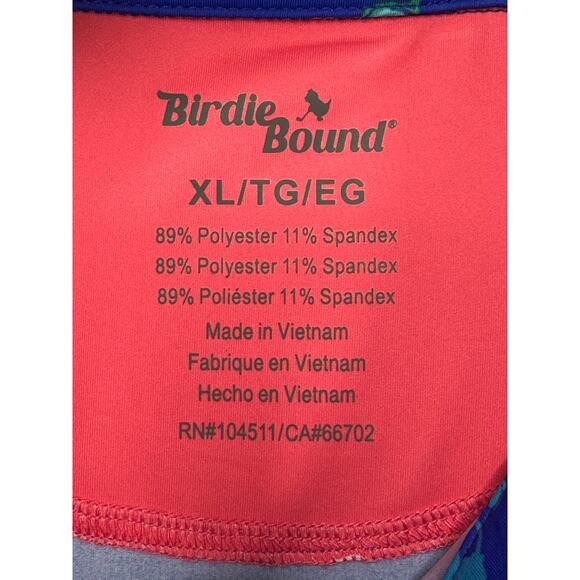 Birdie Bound Men's Short Sleeve Blue Cocktail Print Golf Polo Shirt - Size XL* - Picture 3 of 3